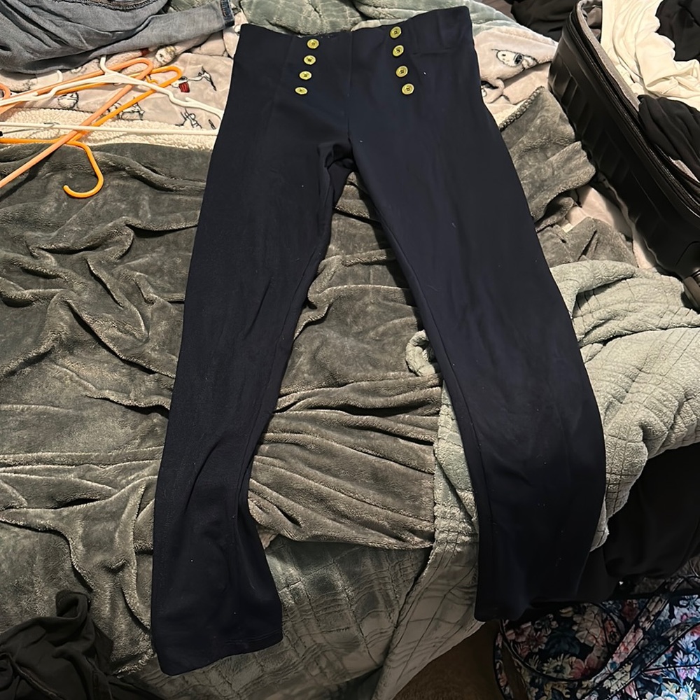 Zenana Outfitters High Waist Blue Skinny Pants